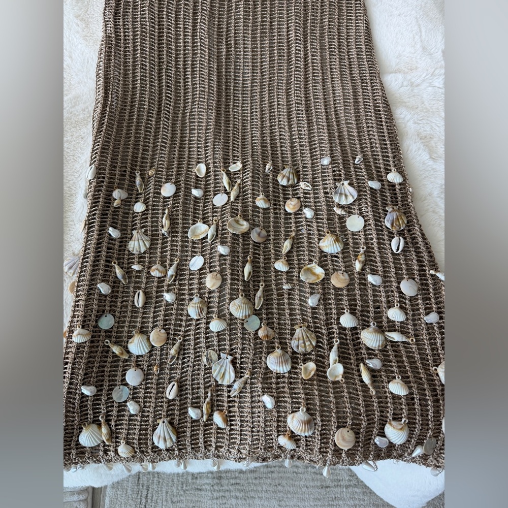 Jaded London Vida Backless Crochet Maxi Dress with Shells Size small - Picture 6 of 11